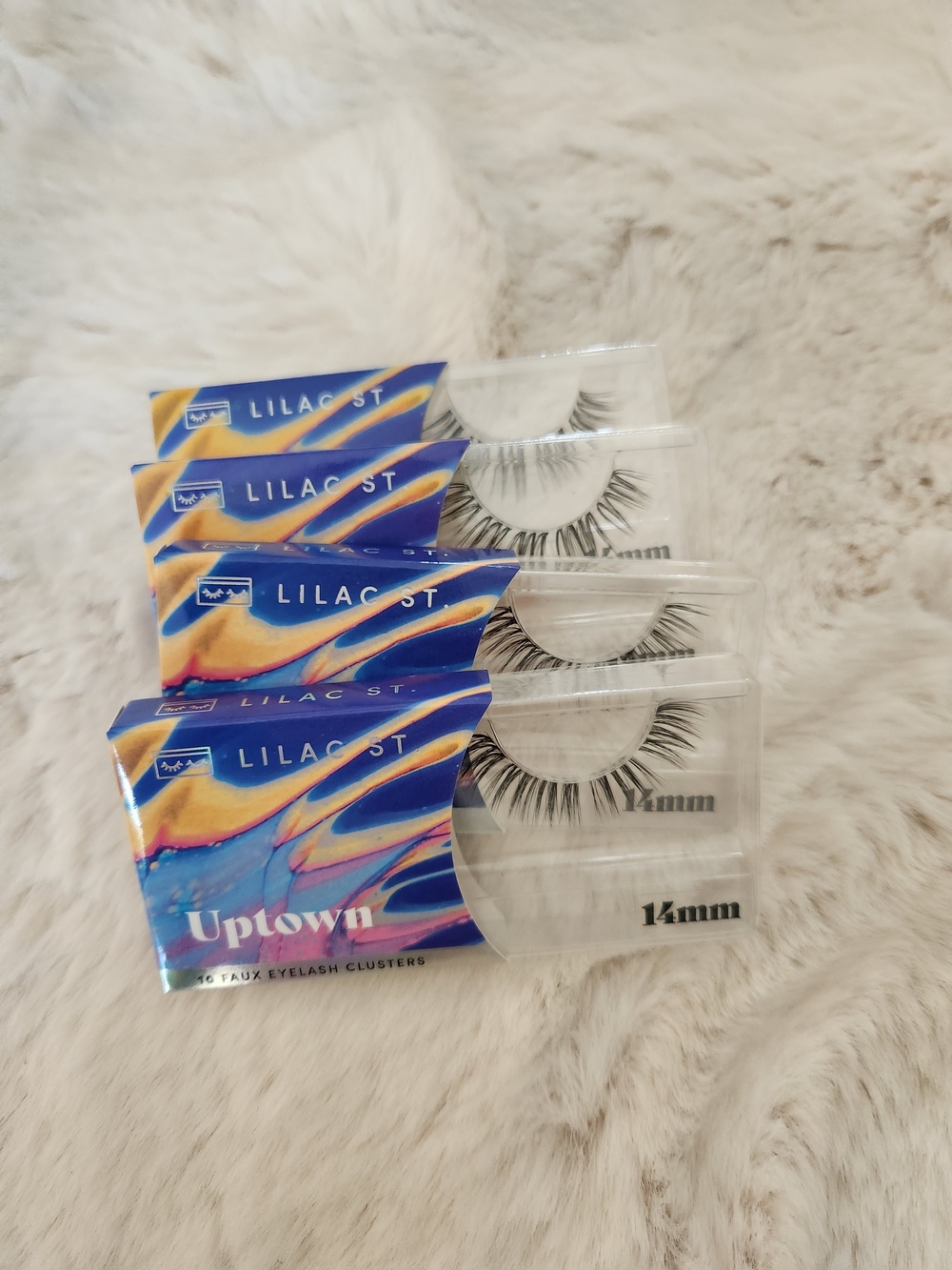 Lilac Street Uptown 14mm Black Faux Eyelash Clusters New Set Of 4